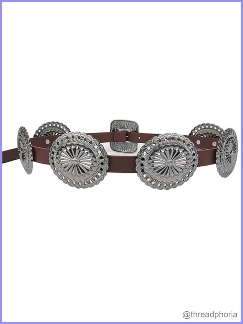 Western Wide Disk Concho Belt for Women Dress Jeans Cowgirl Country Waist Belt
